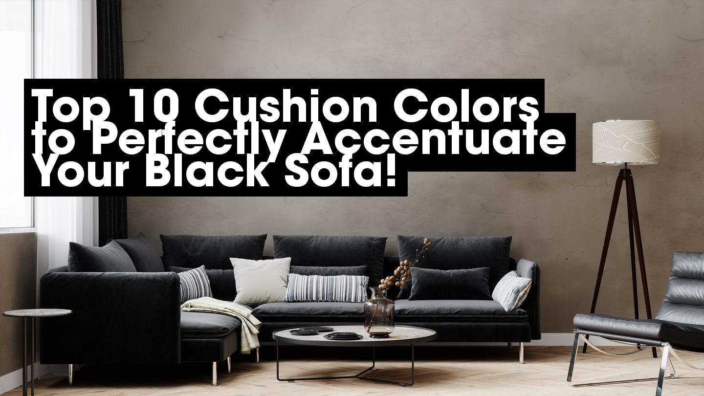 Pillows for 2025 black sofa