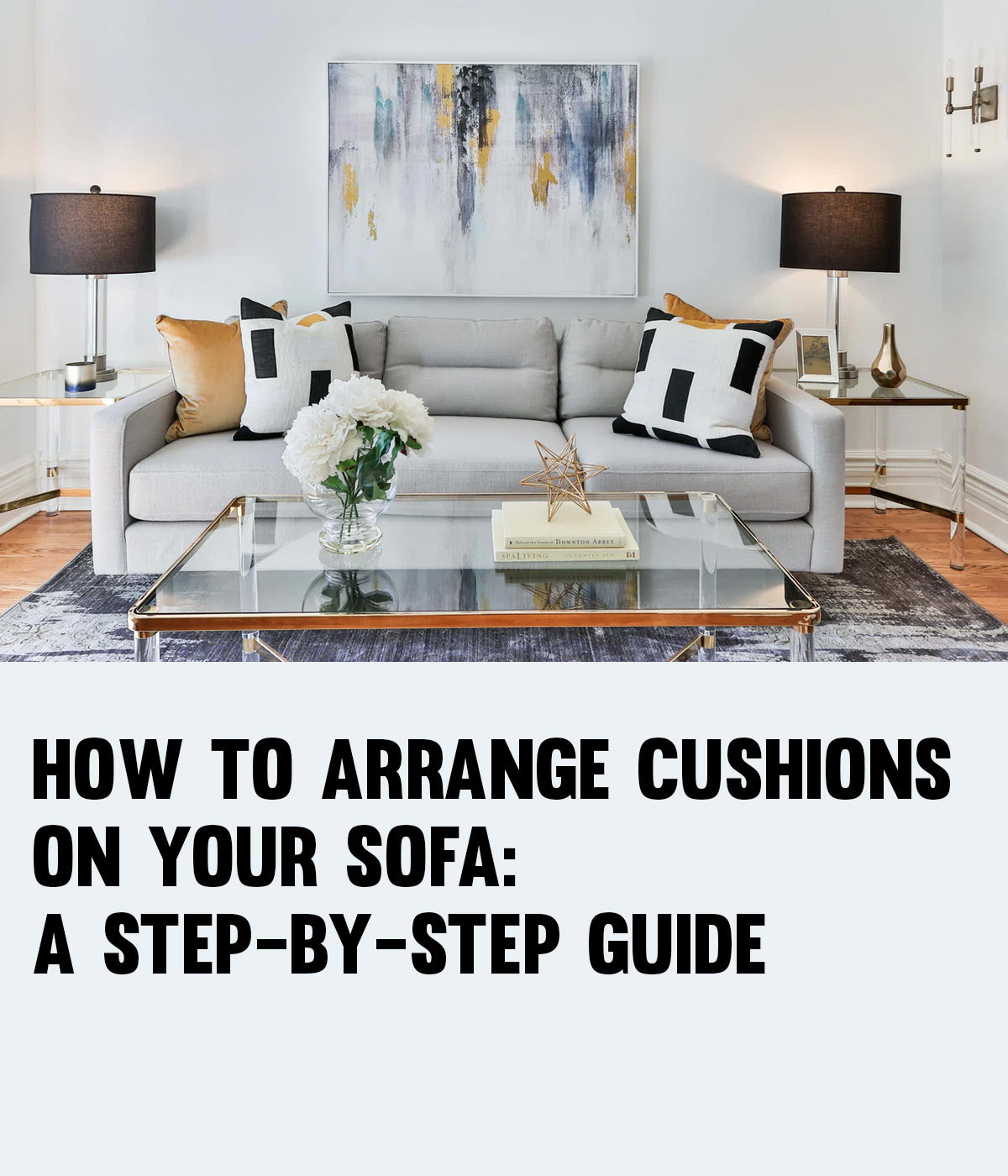 How to arrange cushions on your sofa 40x40cm