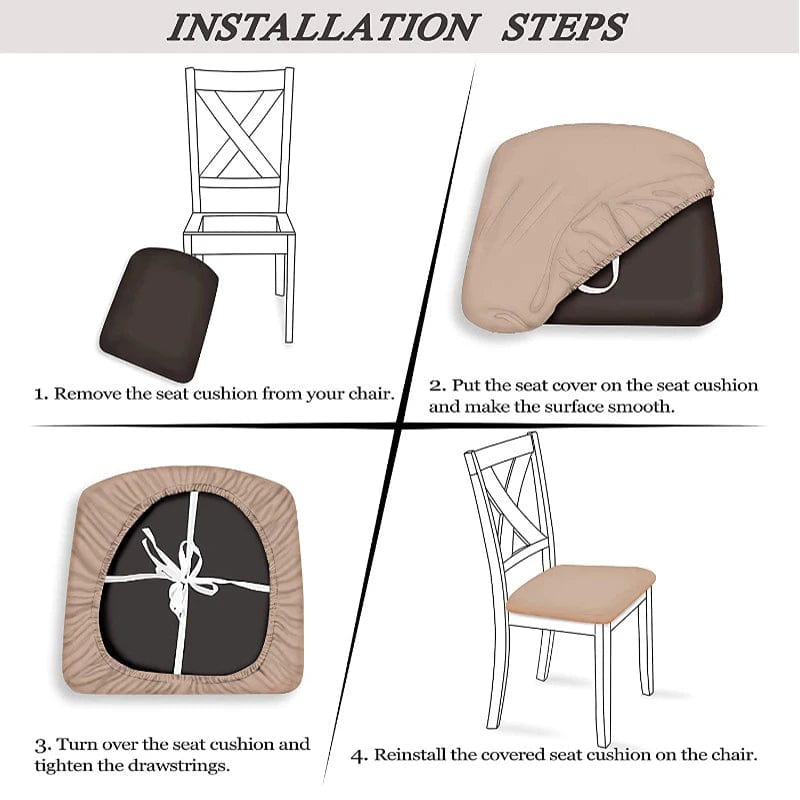 Black Cushion Seat Cover For Chair | CoverMyCushion Black