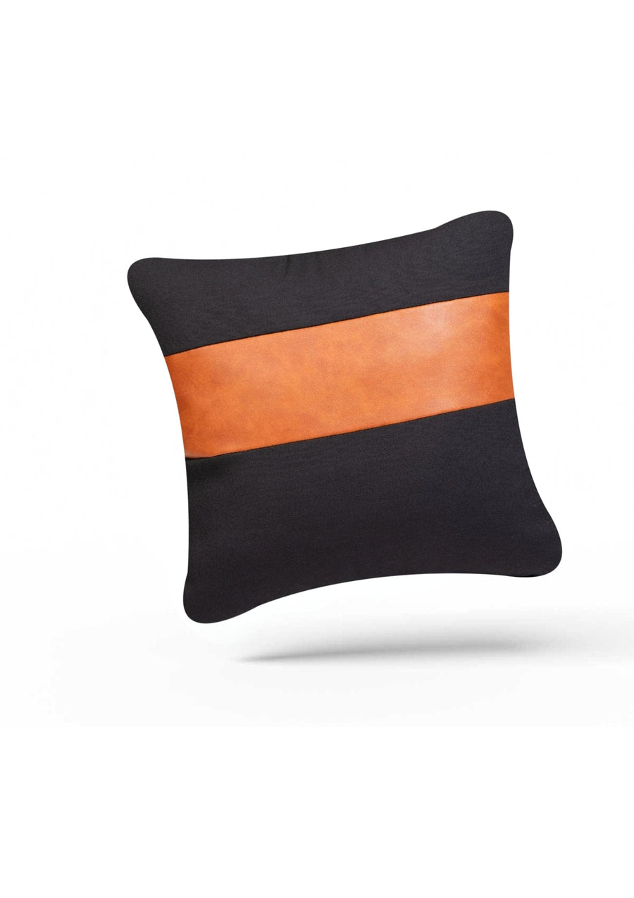 Black Leather Cushion Covers | CoverMyCushion 45x45cm / No thanks - cover only