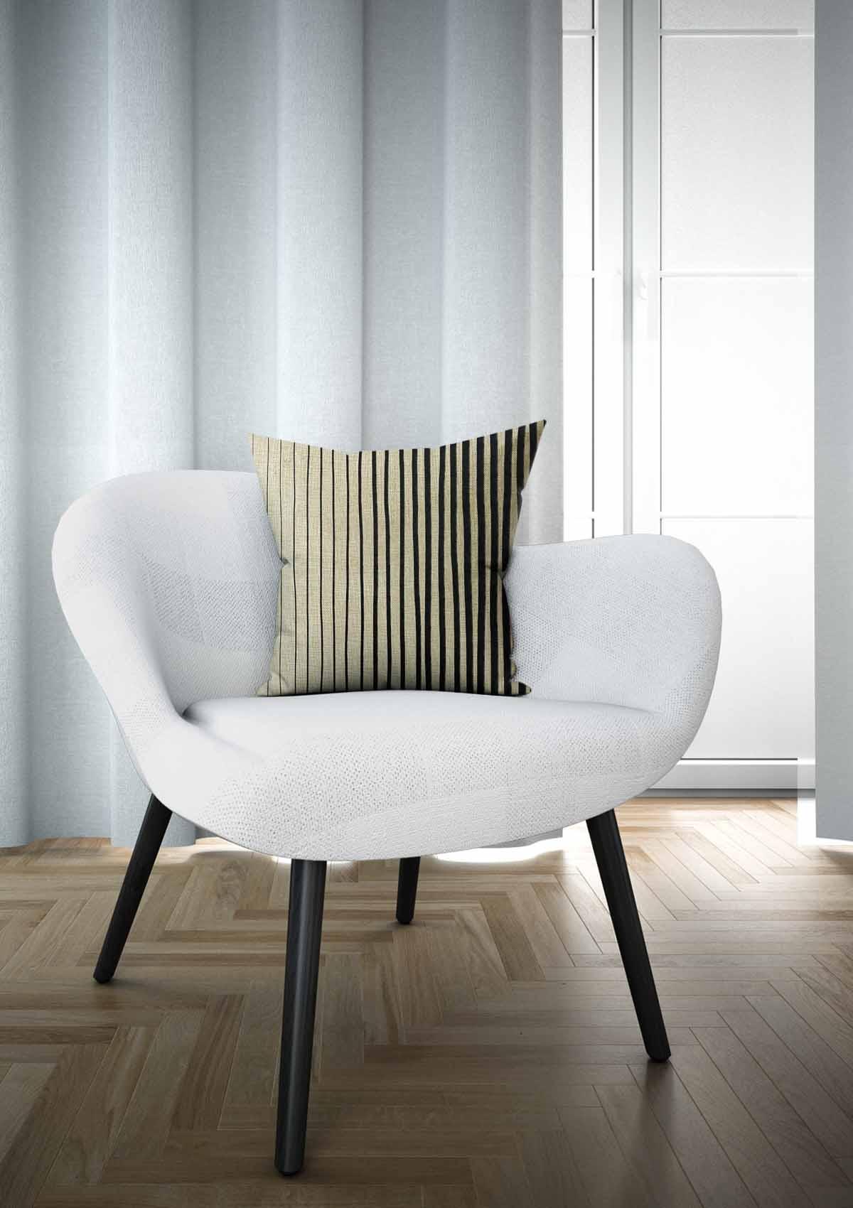 Black and White "Timeless" Striped Cushion Covers