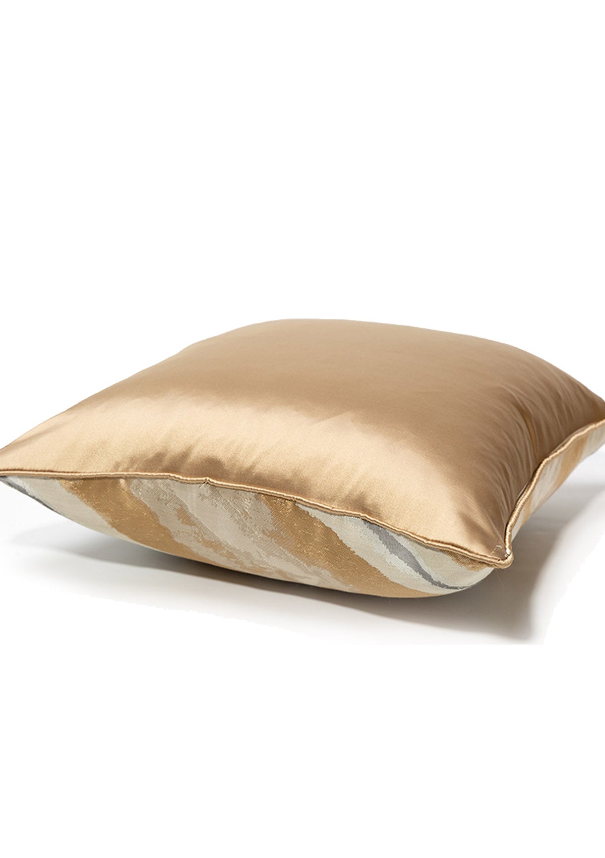 face down brown gold cushion cover