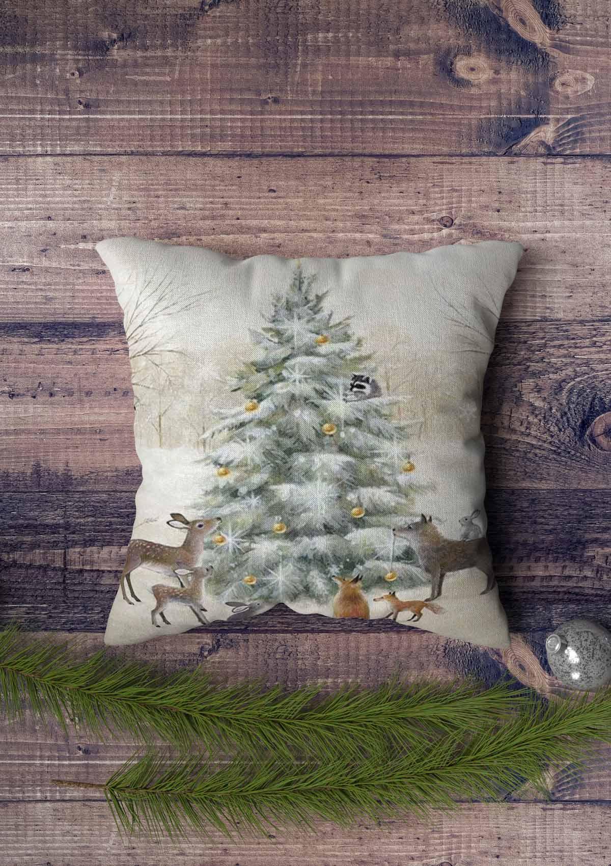 Christmas Cushion Covers Set of 4 - A complete set of 4 Christmas-themed cushion covers, perfect for elevating your festive home decor. Explore a variety of holiday designs to complete your holiday look.
