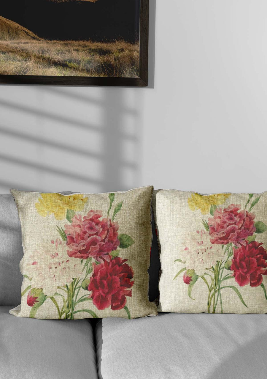 Flower Print Cushion Covers | CoverMyCushion 40x40cm / No thanks - cover only