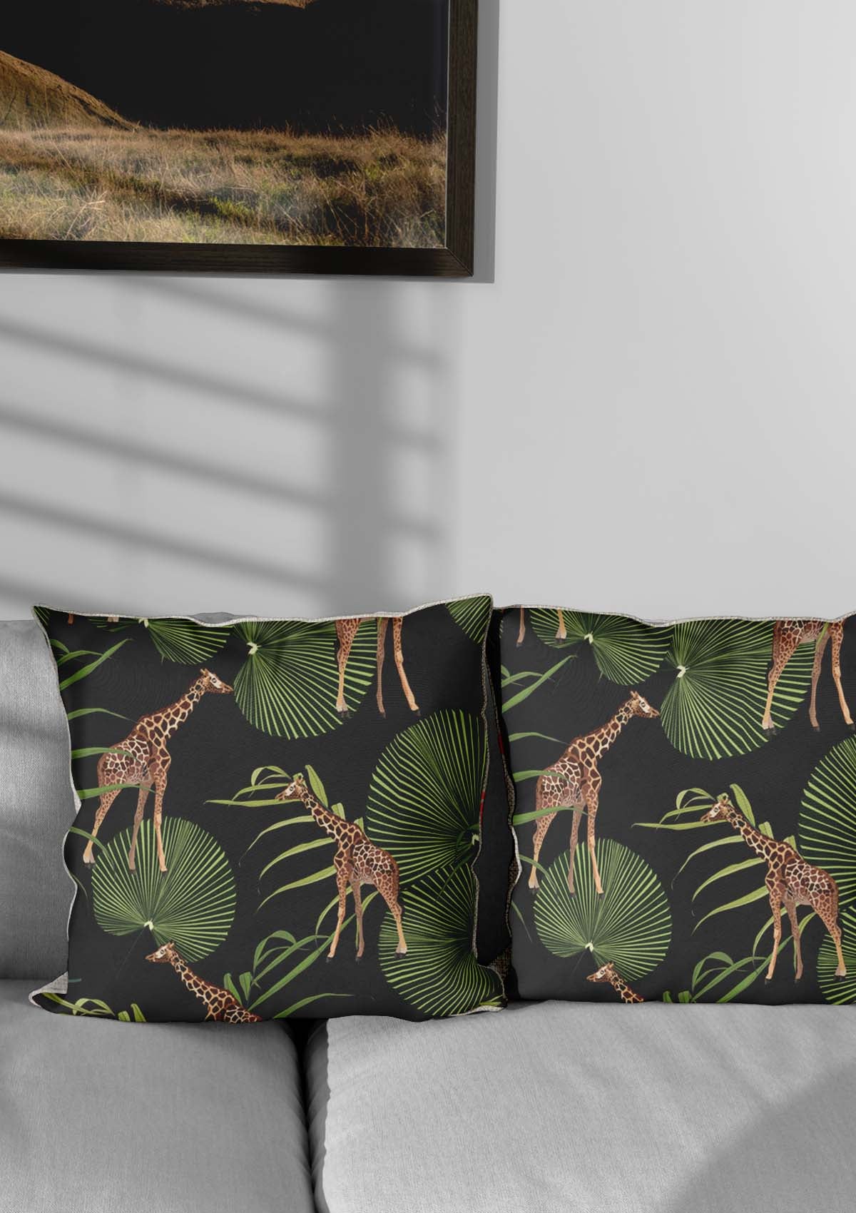 giraffe print cushion covers