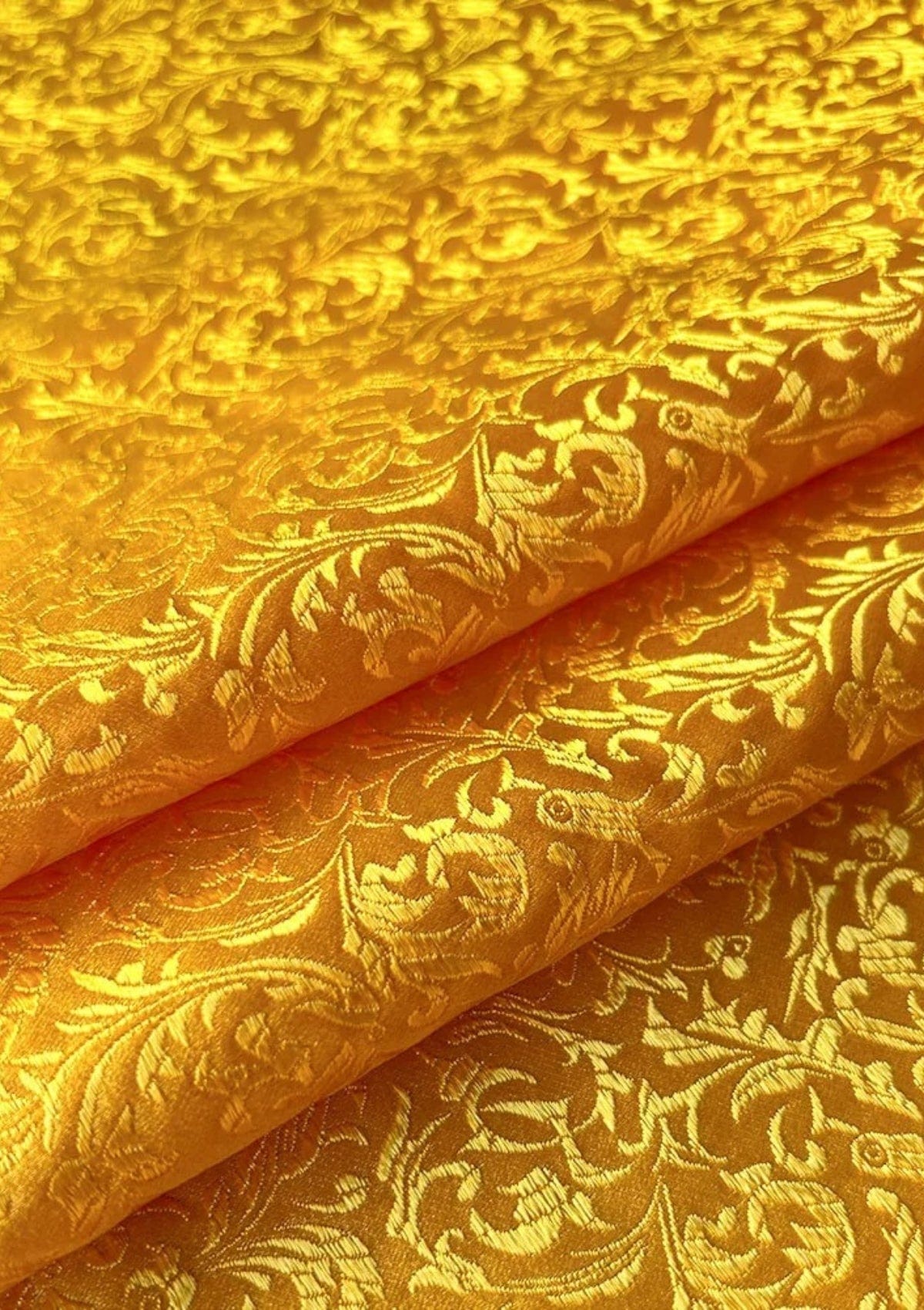 Gold Jacquard Fabric | CovermyCushion Gold / 50x75cm