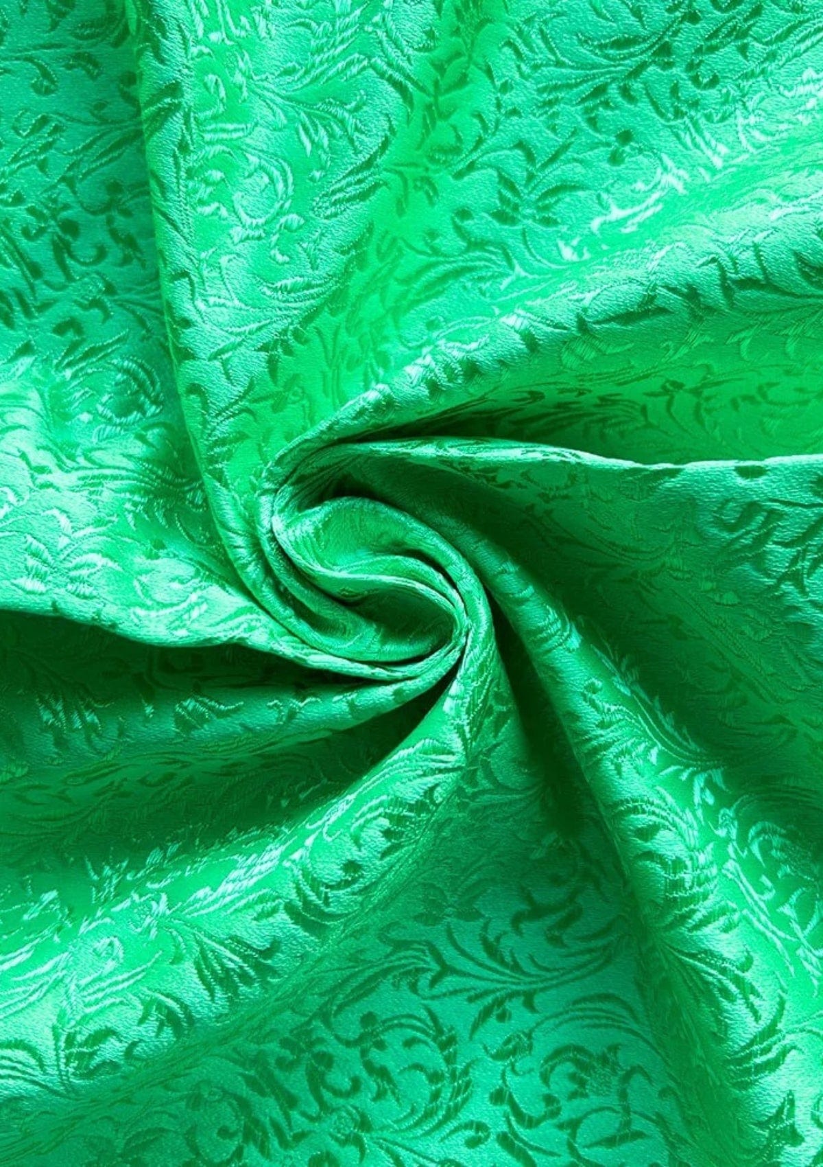 Green Jacquard Fabric | CovermyCushion Light Green / 50cmx75cm