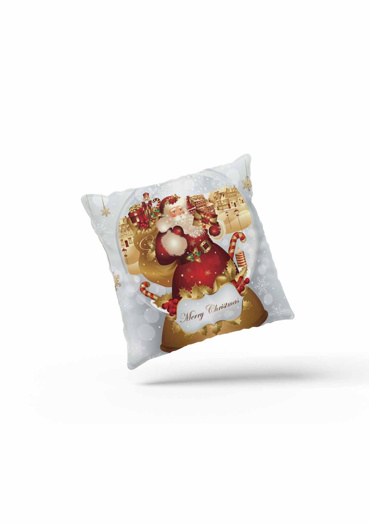 Grey Christmas "Santa Time" Cushion Covers