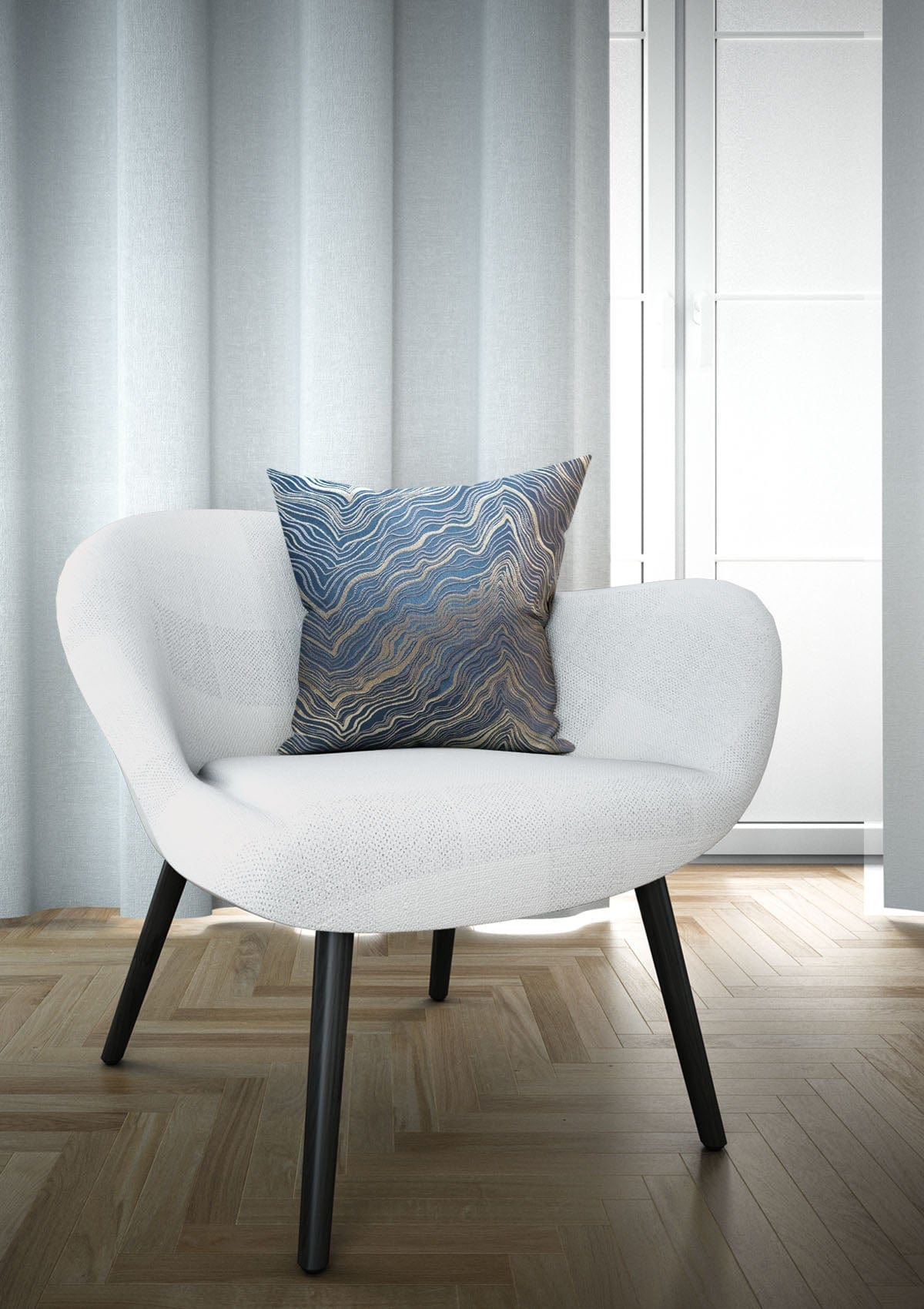 Navy Blue and Gold Cushion Covers | CovermyCushion