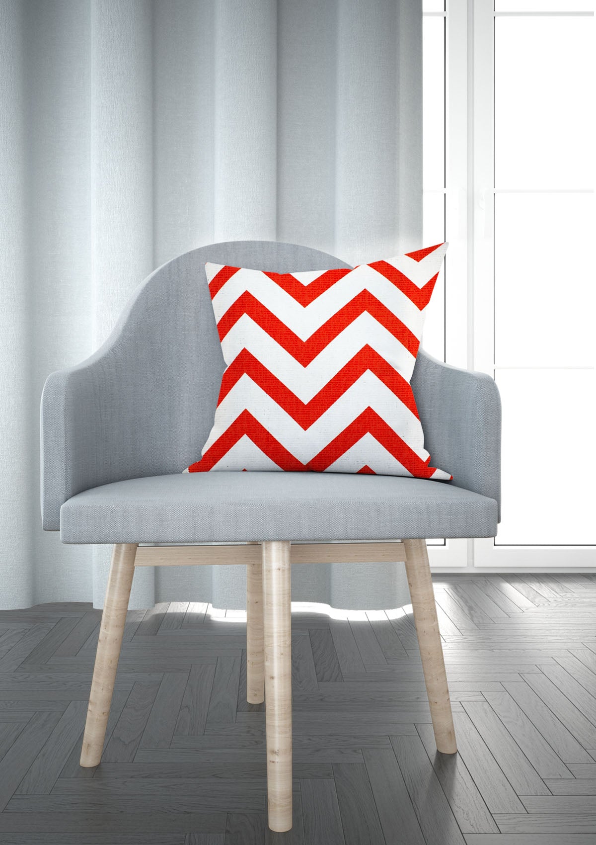 Orange stripe beach cushion covers