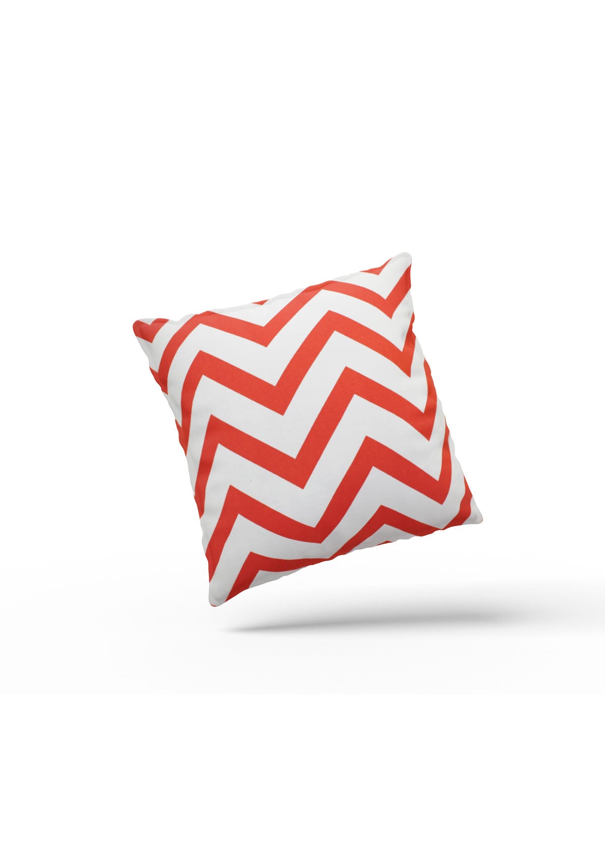 Soft and durable fabric beach cushion cover with orange stripes