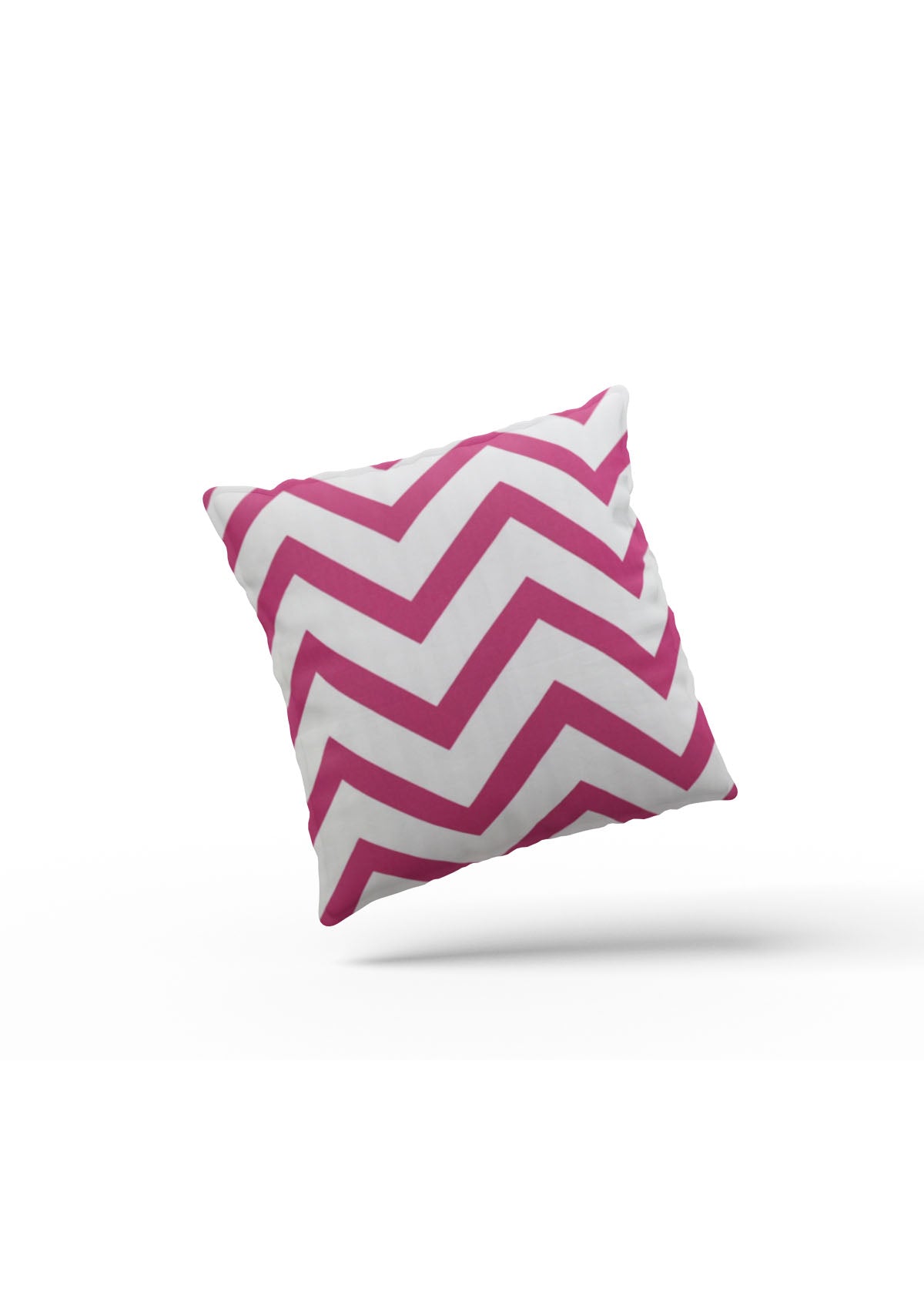 Soft and breathable cotton cushion cover with pink stripes