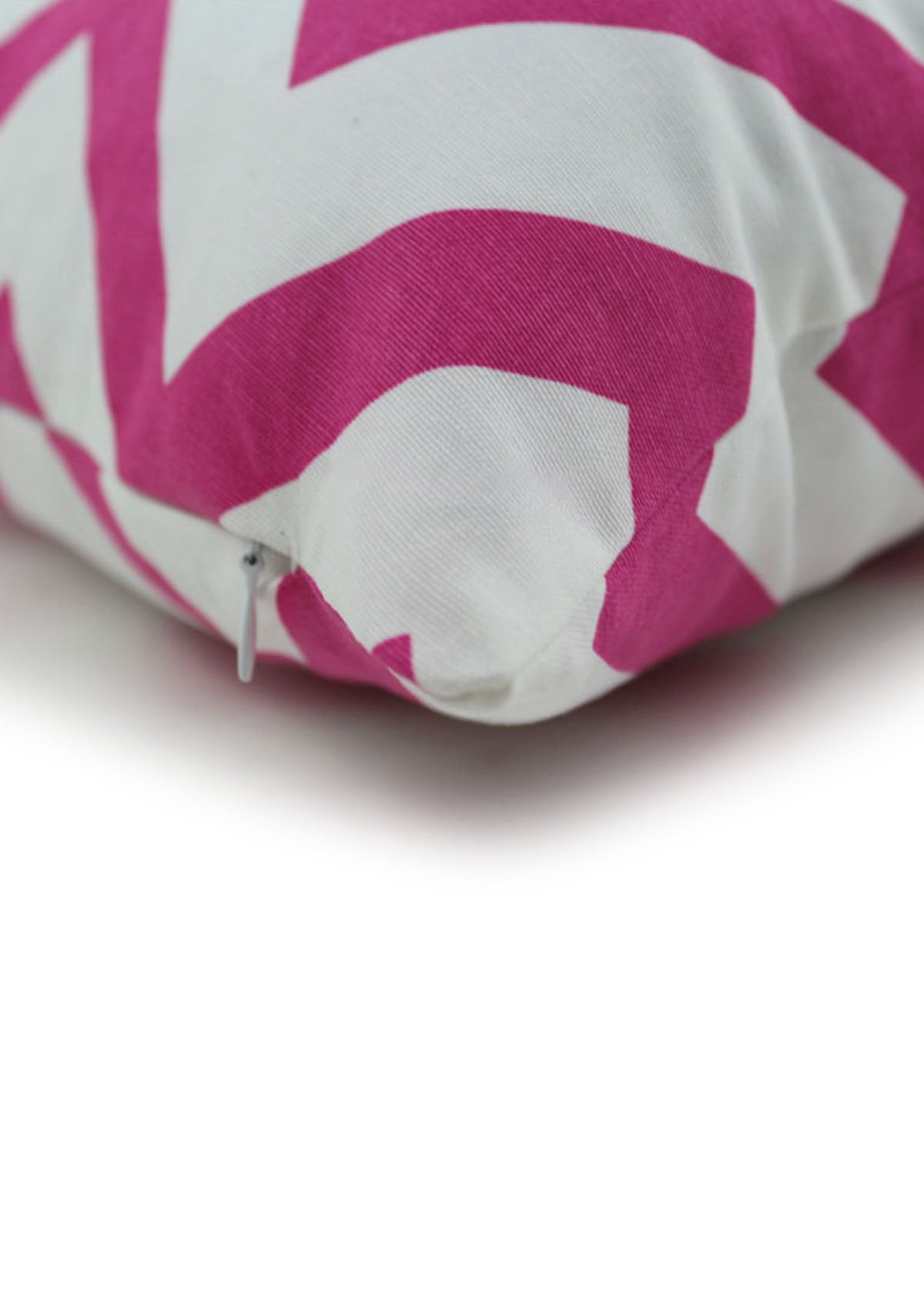 Charming and stylish pink striped cushion cover with hidden zip for sofas and chairs