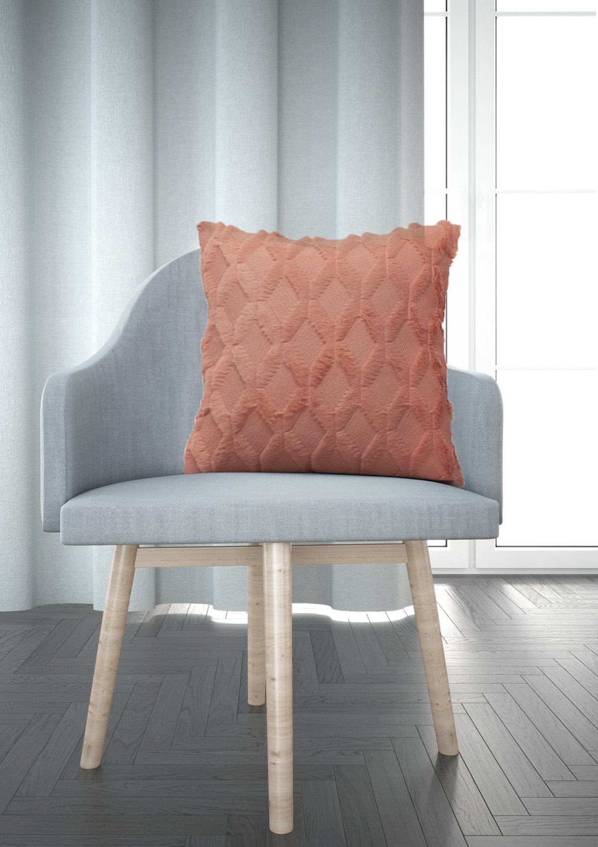 Red Accents Fluffy Cushion Covers | CovermyCushion 30x50cm / Coral Red / No thanks - cover only