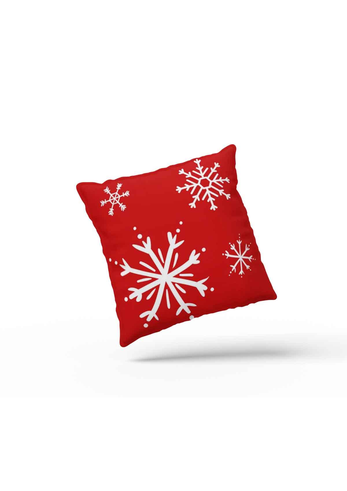 Snowflake "MerryChristmas" Cushion Cover