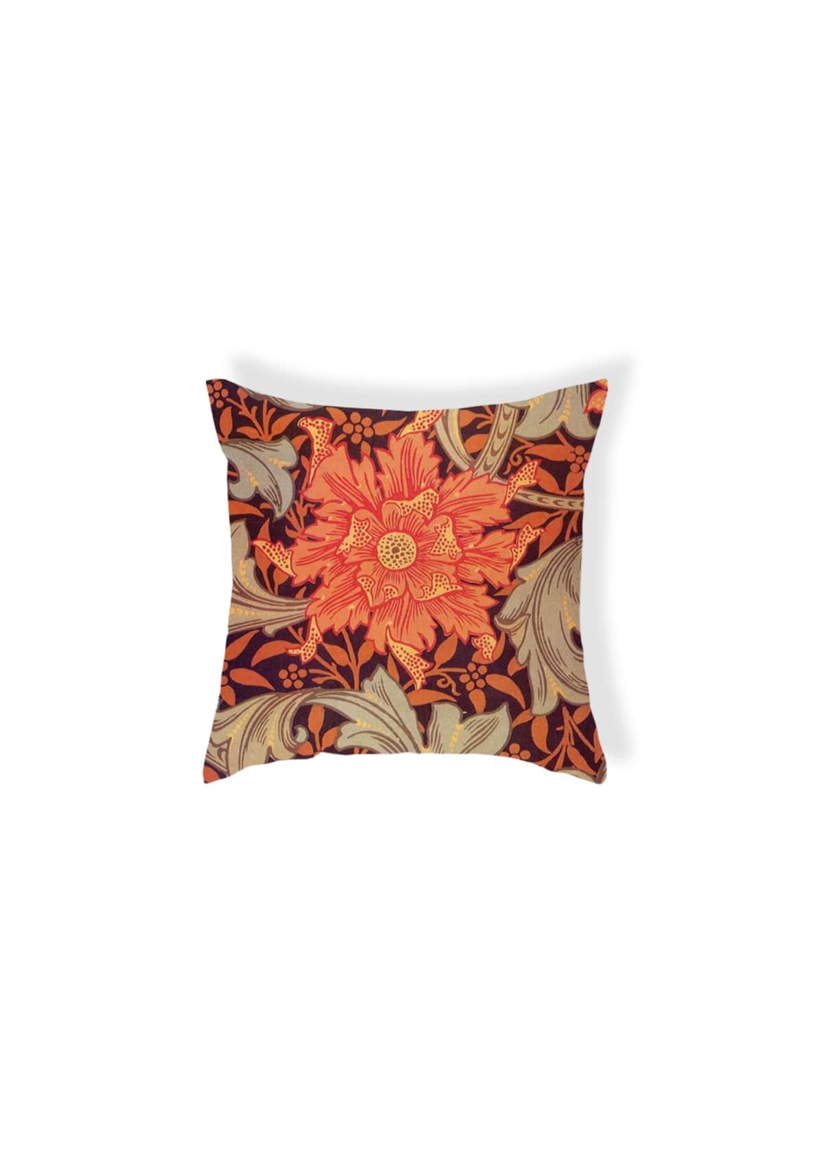 Orange Floral Cushion Covers