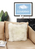 British Sheepskin Cushion Cover | CovermyCushion 40x40cm / White and Black