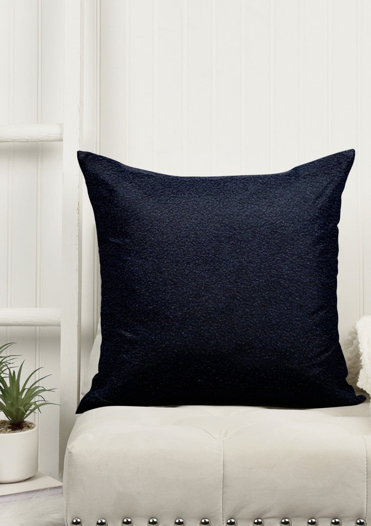 Faux Fur Navy Cushion Cover 30x50cm / Navy / No thanks - cover only