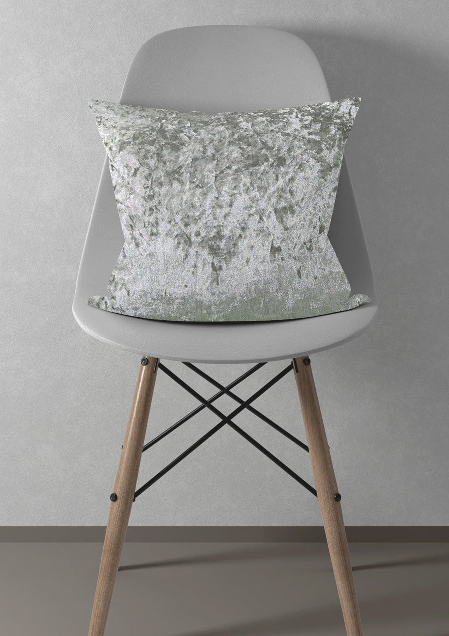 Grey Crushed Velvet Cushion Covers | CovermyCushion 45x45cm / Silver / No thanks - cover only