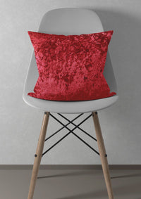 Thumbnail for Red Crushed Velvet Cushion Covers | CovermyCushion 45x45cm / Red / No thanks - cover only