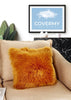 Sheepskin Cushion Cover UK | CovermyCushion 40x40cm / Orange