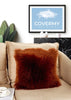Tibetan Sheepskin Cushion Cover | CovermyCushion 40x40cm / Chocolate