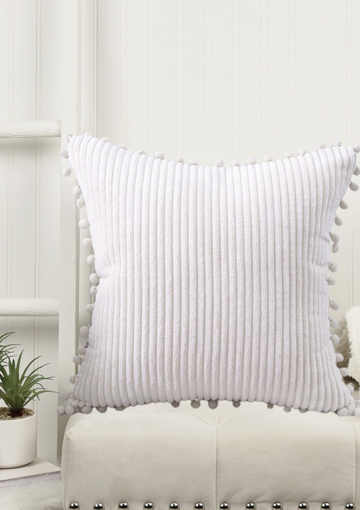 White Corduroy Cushion Covers | CovermyCushion 30x50cm / white / No thanks - cover only