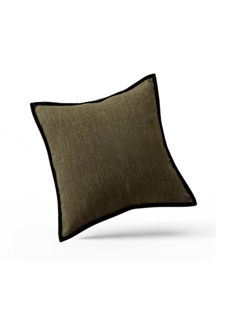 CoverMyCushion-Dark Green with Black Border for Cosy Home Decor