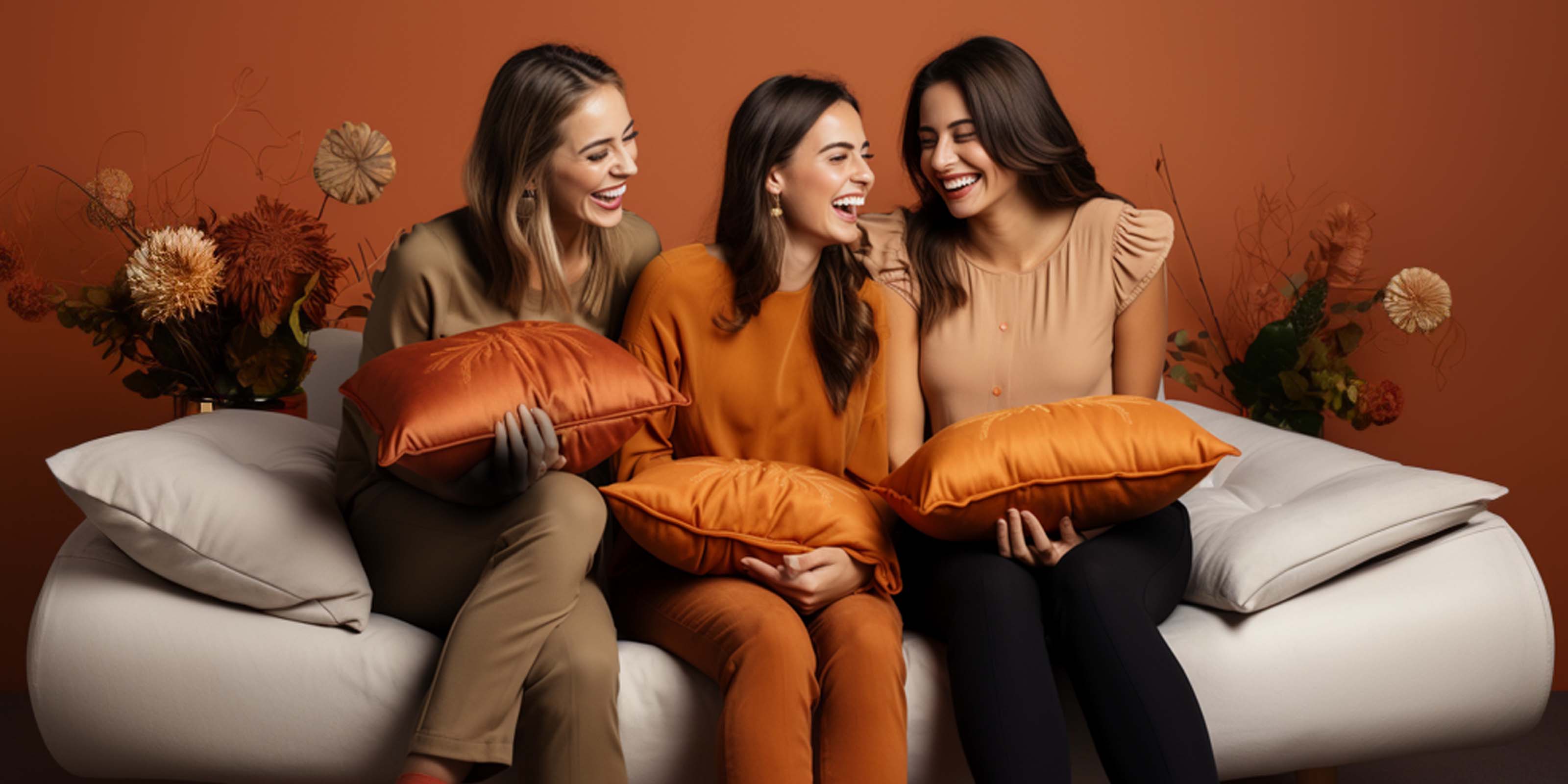 orange cushion covers 