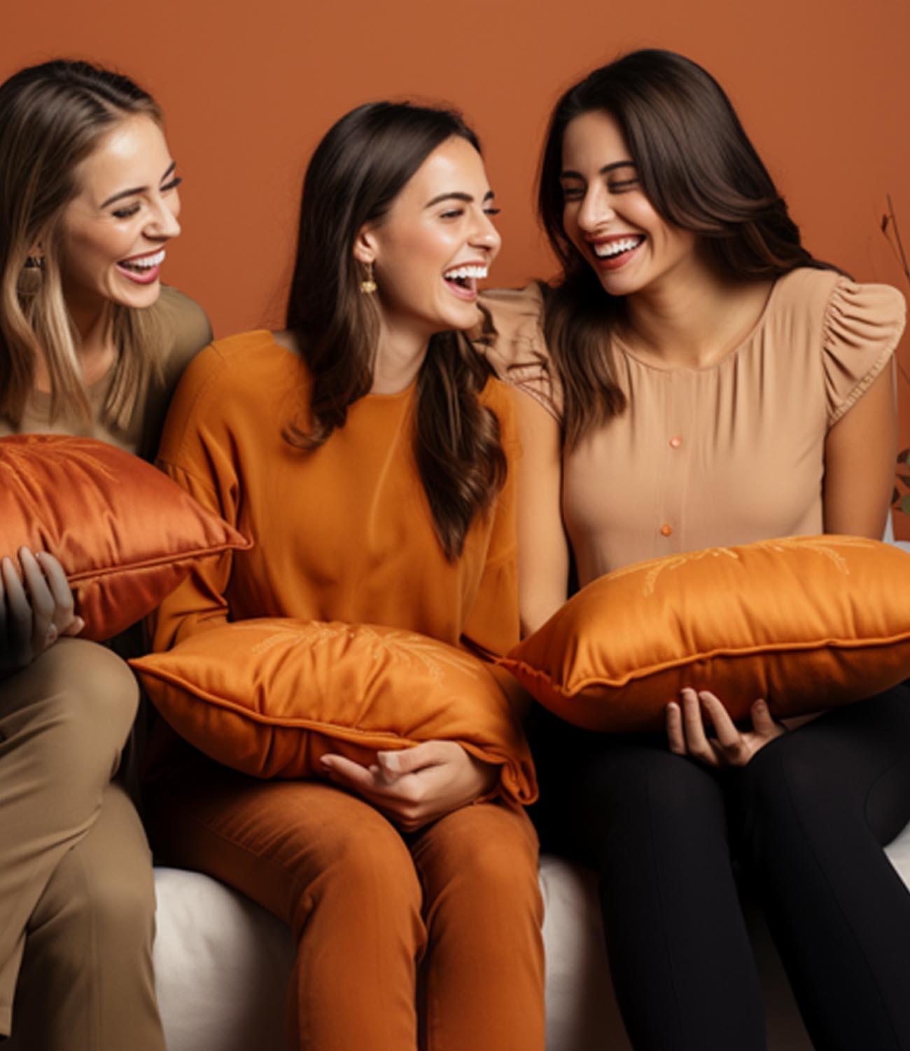orange cushion covers on a cushion cover shop online