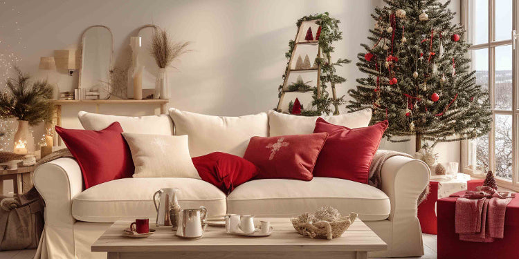 red cushion covers