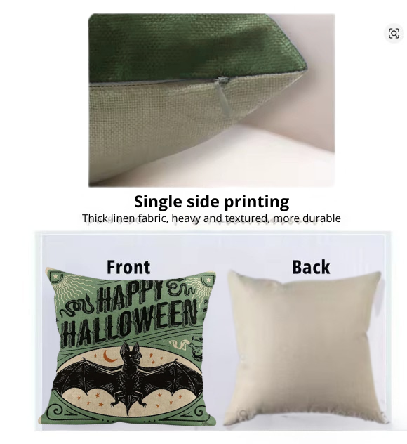 Spooky Bat Halloween Cushion Cover