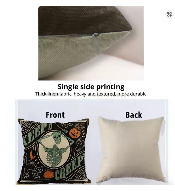 CreepyCat Halloween Cushion Cover