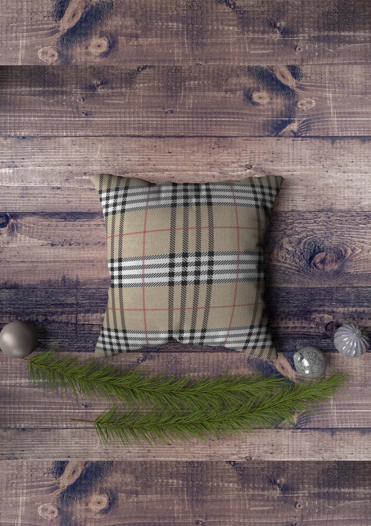 Beige Tartan Cushion Covers | CoverMyCushion 40x40cm / Beige / No thanks - cover only