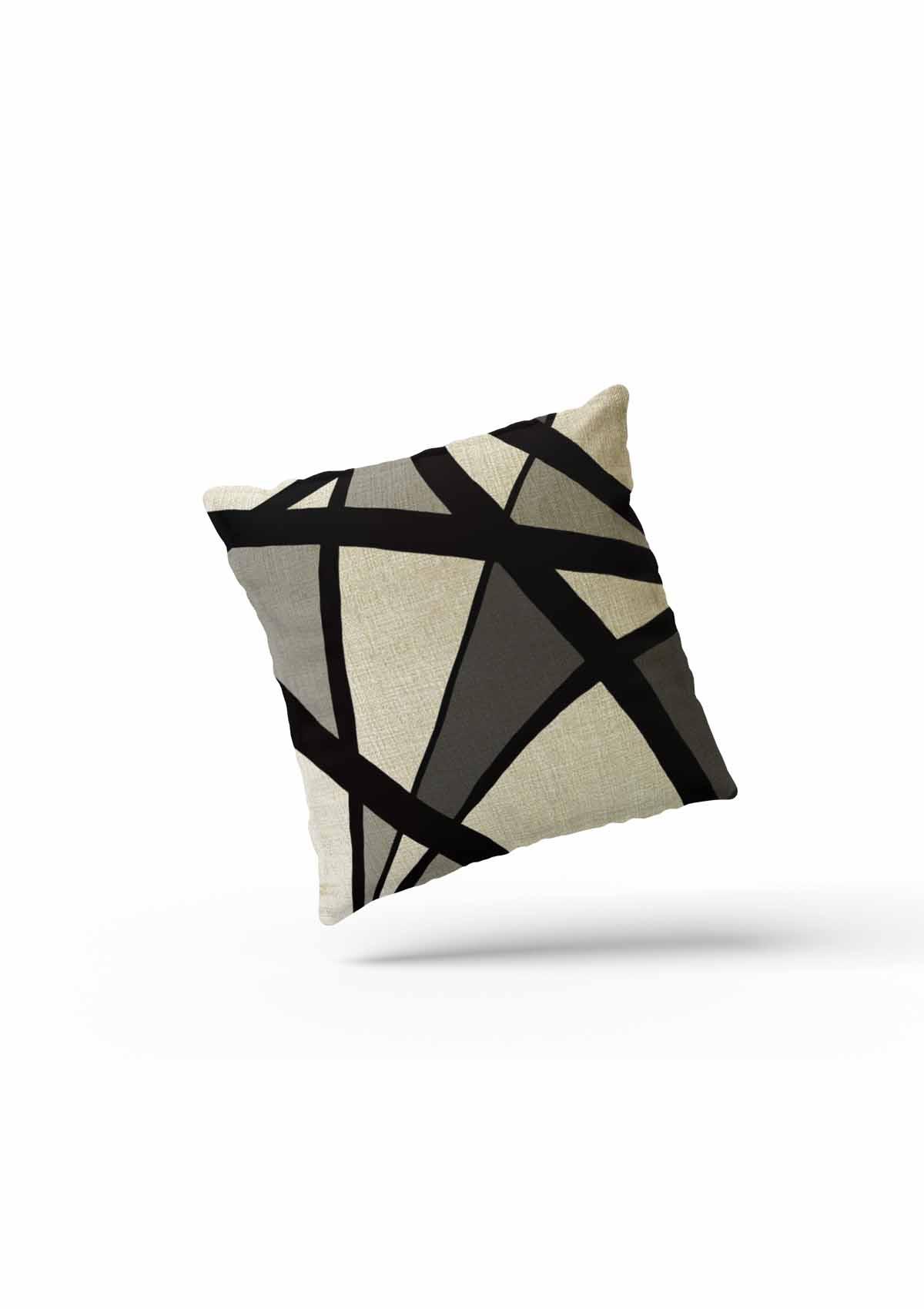 Black and White Geometric Cushion Covers | CoverMyCushion 40x40cm / No thanks - cover only