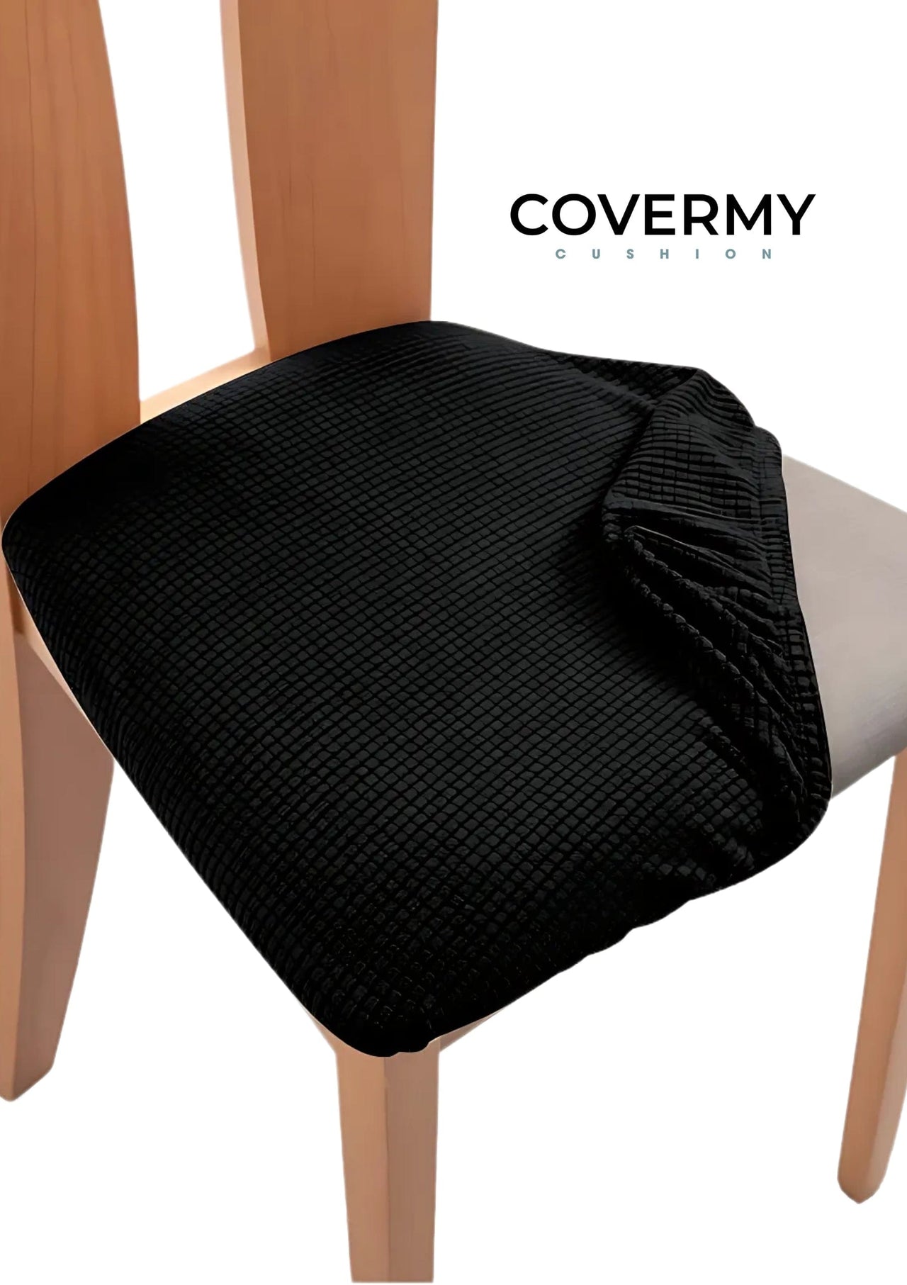 Black Cushion Seat Cover For Chair​ | CoverMyCushion Black