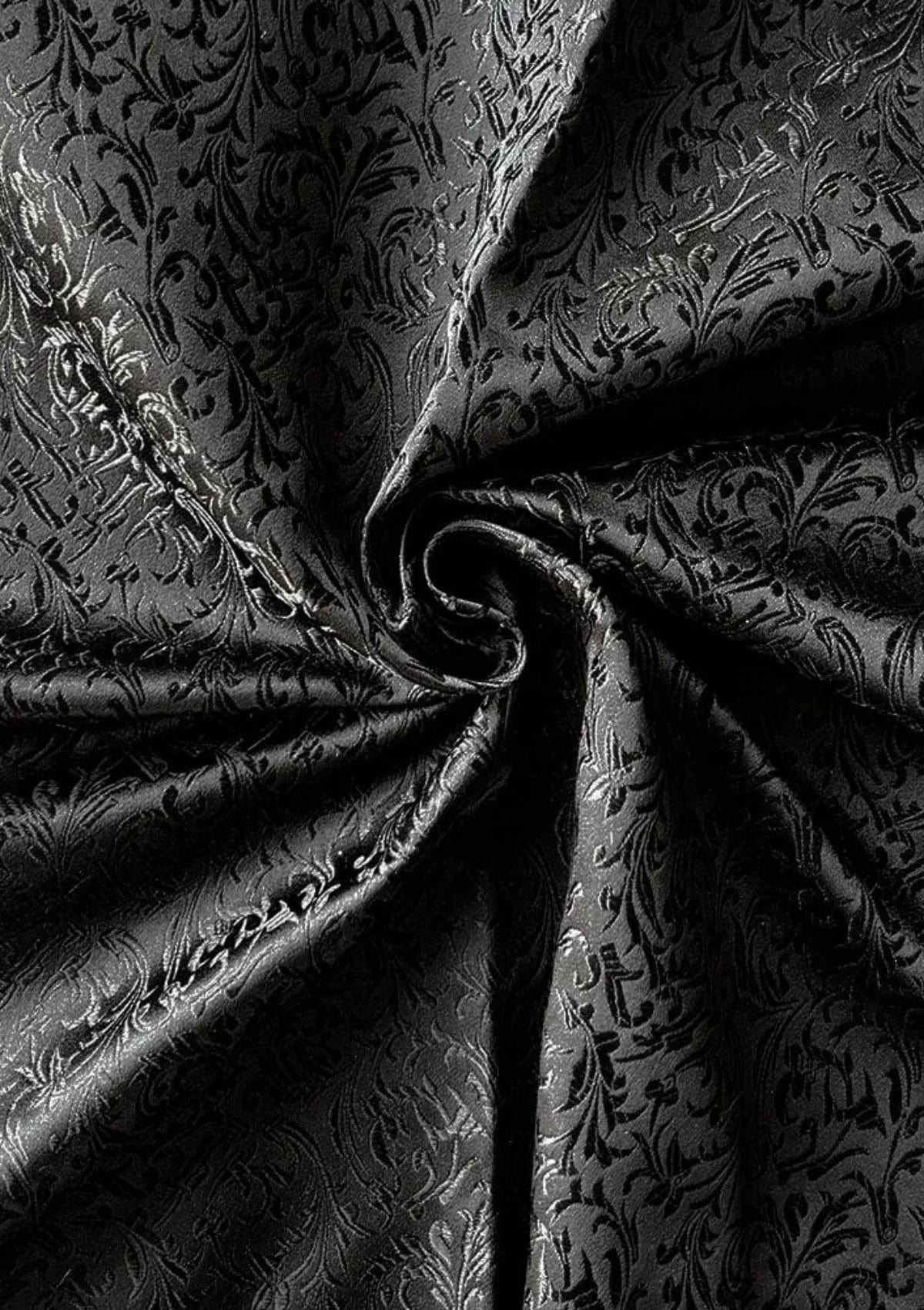 Black Jacquard Fabric​ | CovermyCushion Black / 50x75cm