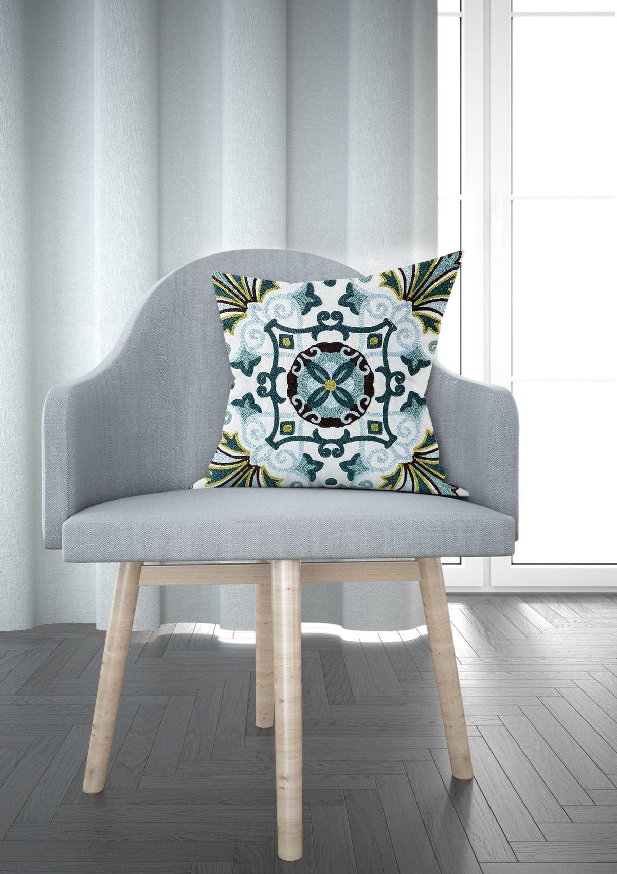 Blue and White Floral Cushion Covers | CovermyCushion