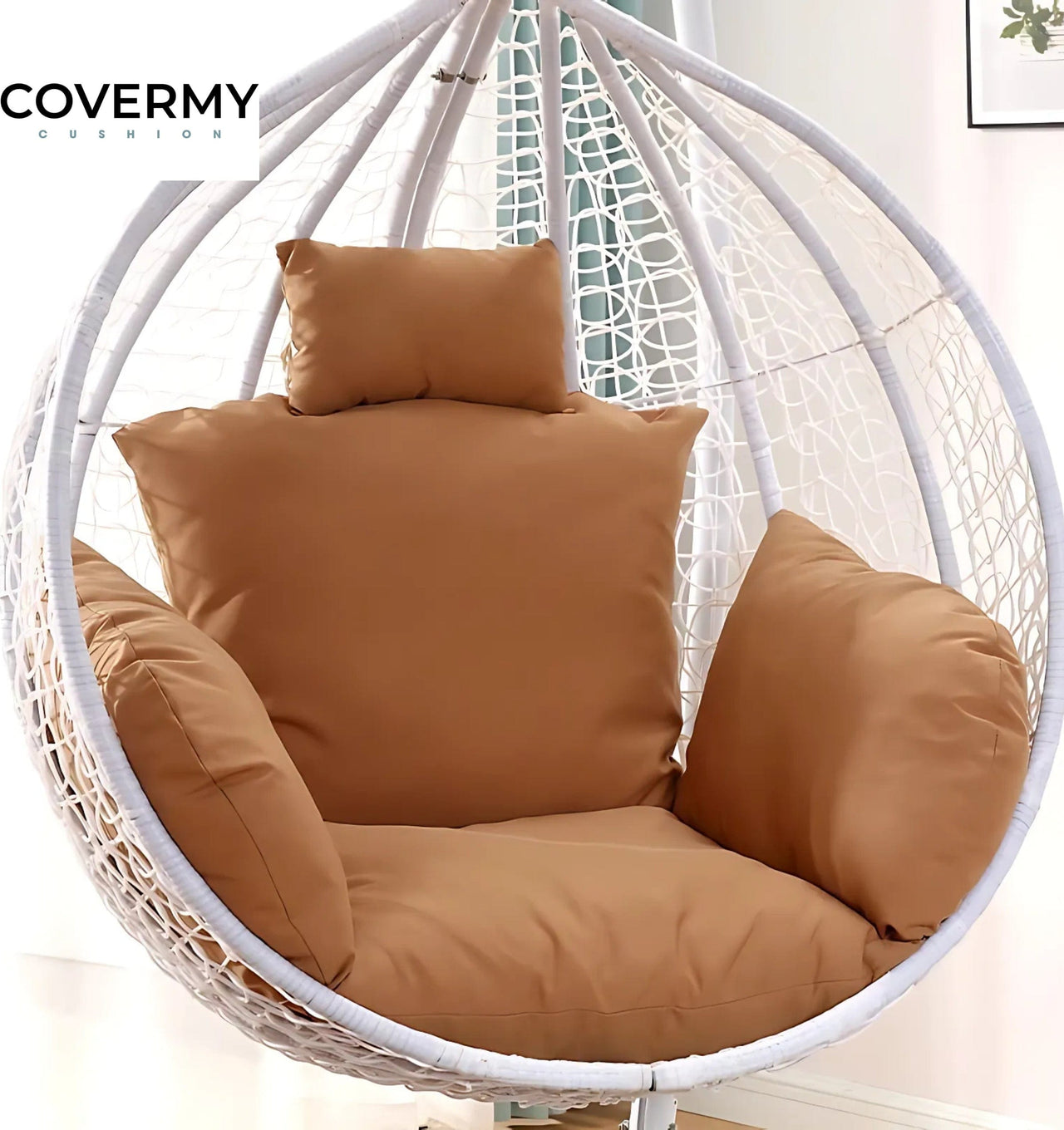 Brown Cushion Cover for Rocking Chair | CoverMyCushion S - Unfilled