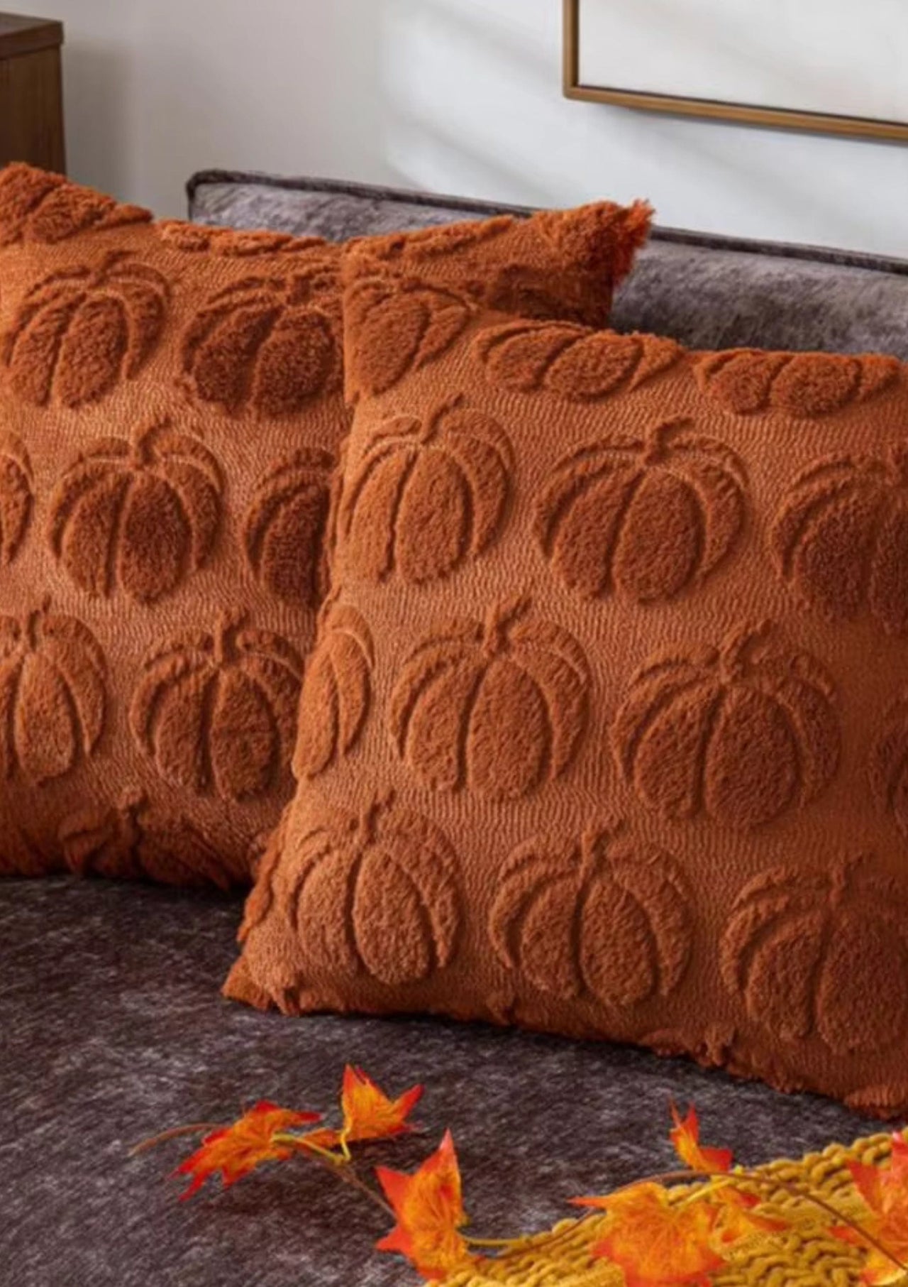 Brown Pumpkin cushion cover | CoverMyCushion