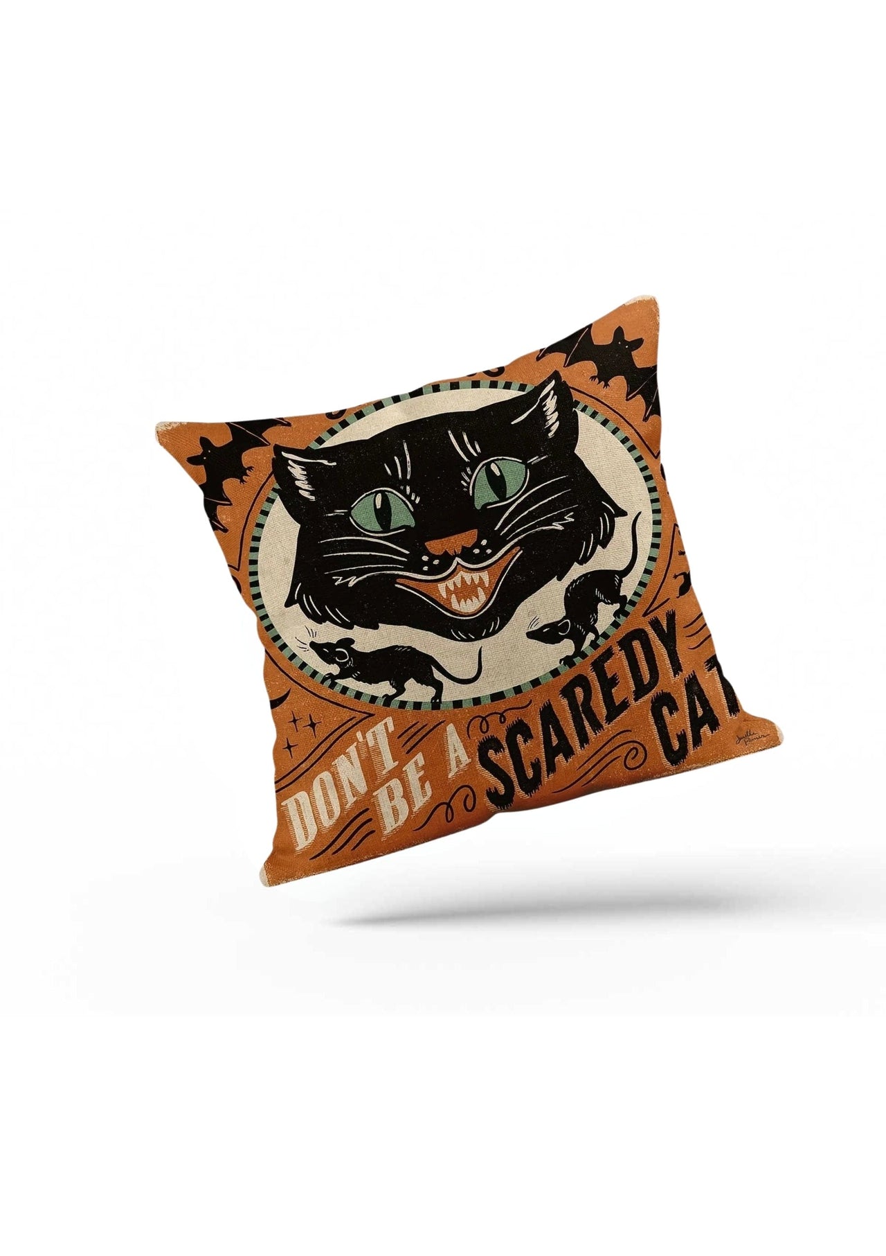 Cat Cushion Cover Halloween | CoverMyCushion 45x45cm / No thanks - cover only