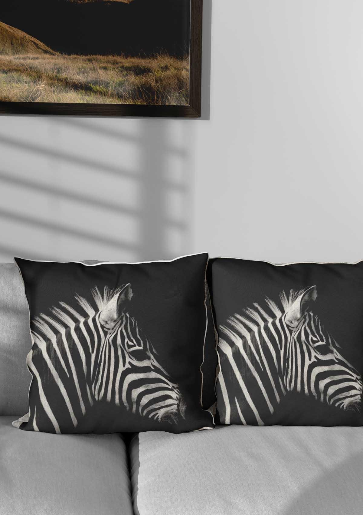 Cushion Covers with Zebra Face | CoverMyCushion 40x40 / No thanks - cover only