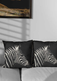 Thumbnail for Cushion Covers with Zebra Face | CoverMyCushion 40x40 / No thanks - cover only