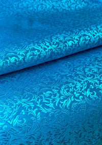 Thumbnail for Cyan Jacquard Fabric | CovermyCushion Cyan / 50x75cm