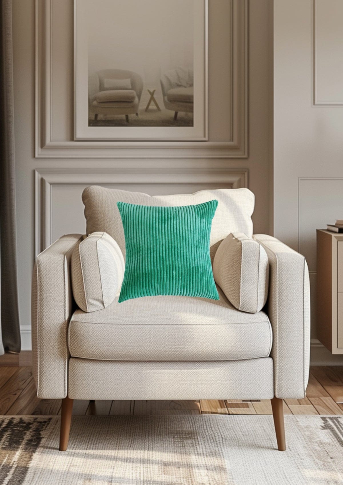 Emerald Corduroy Cushions | CoverMyCushion