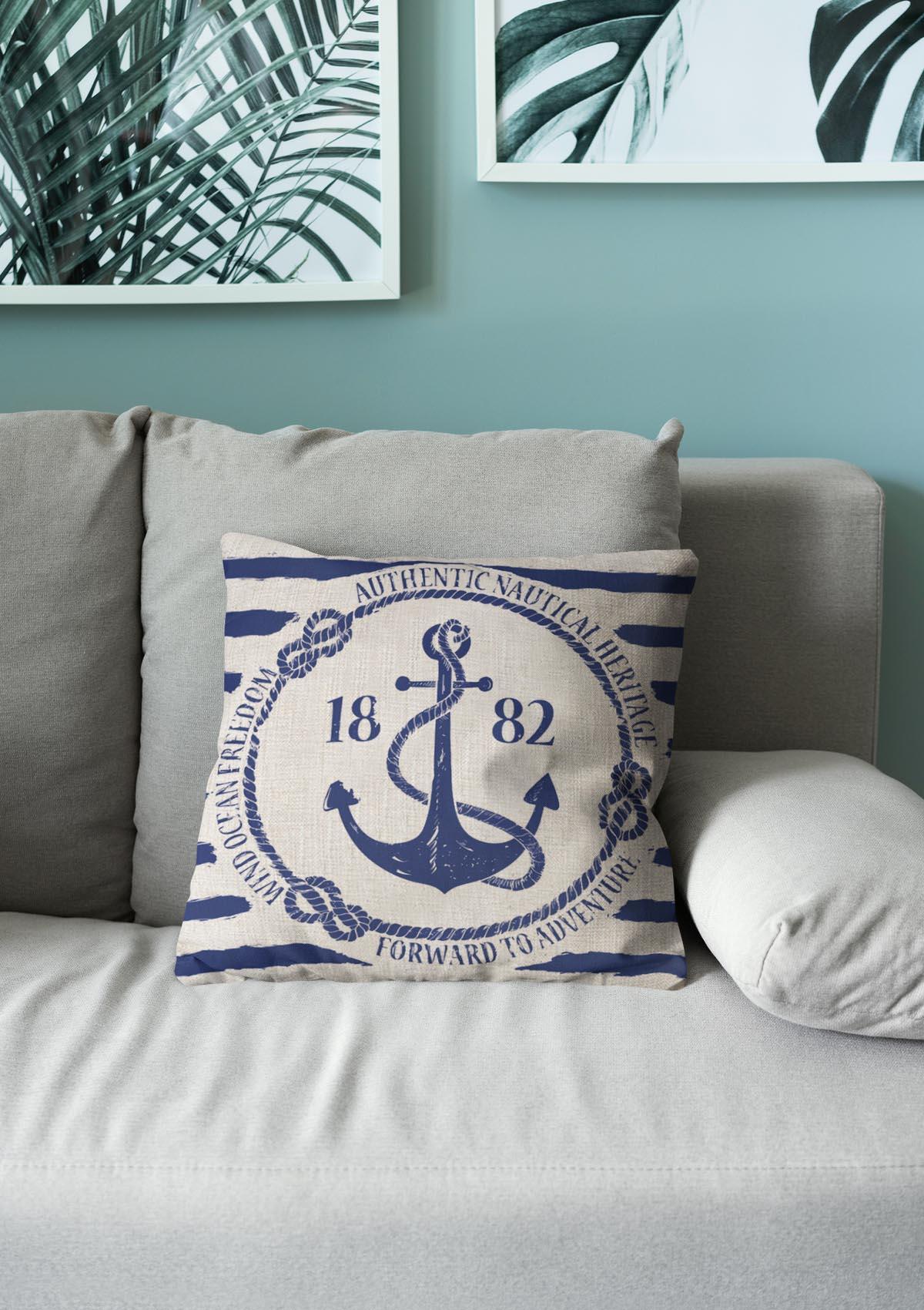 Explore Nautical Cushion Cover Patterns | CoverMyCushion 45x45 / No thanks - cover only