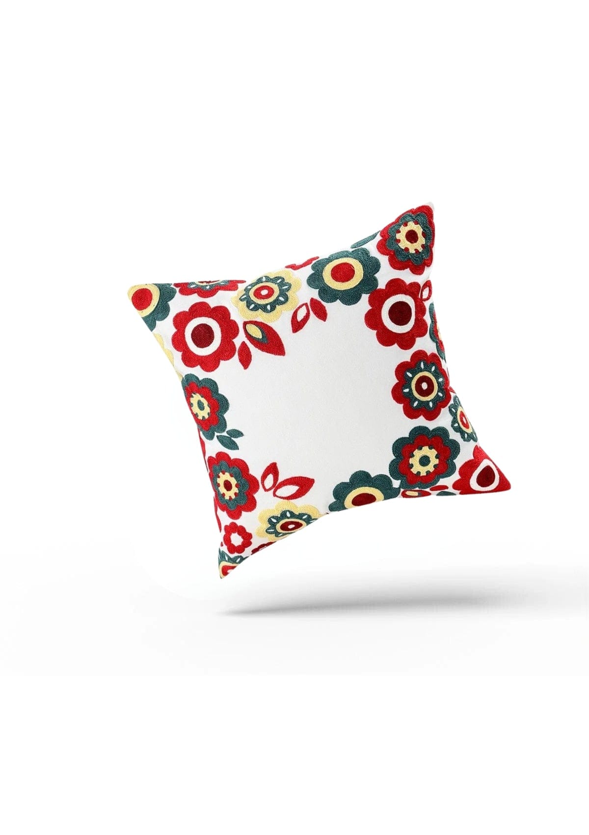 Flower Cushion Cover Linen | CoverMyCushion 45x45cm / No thanks - cover only