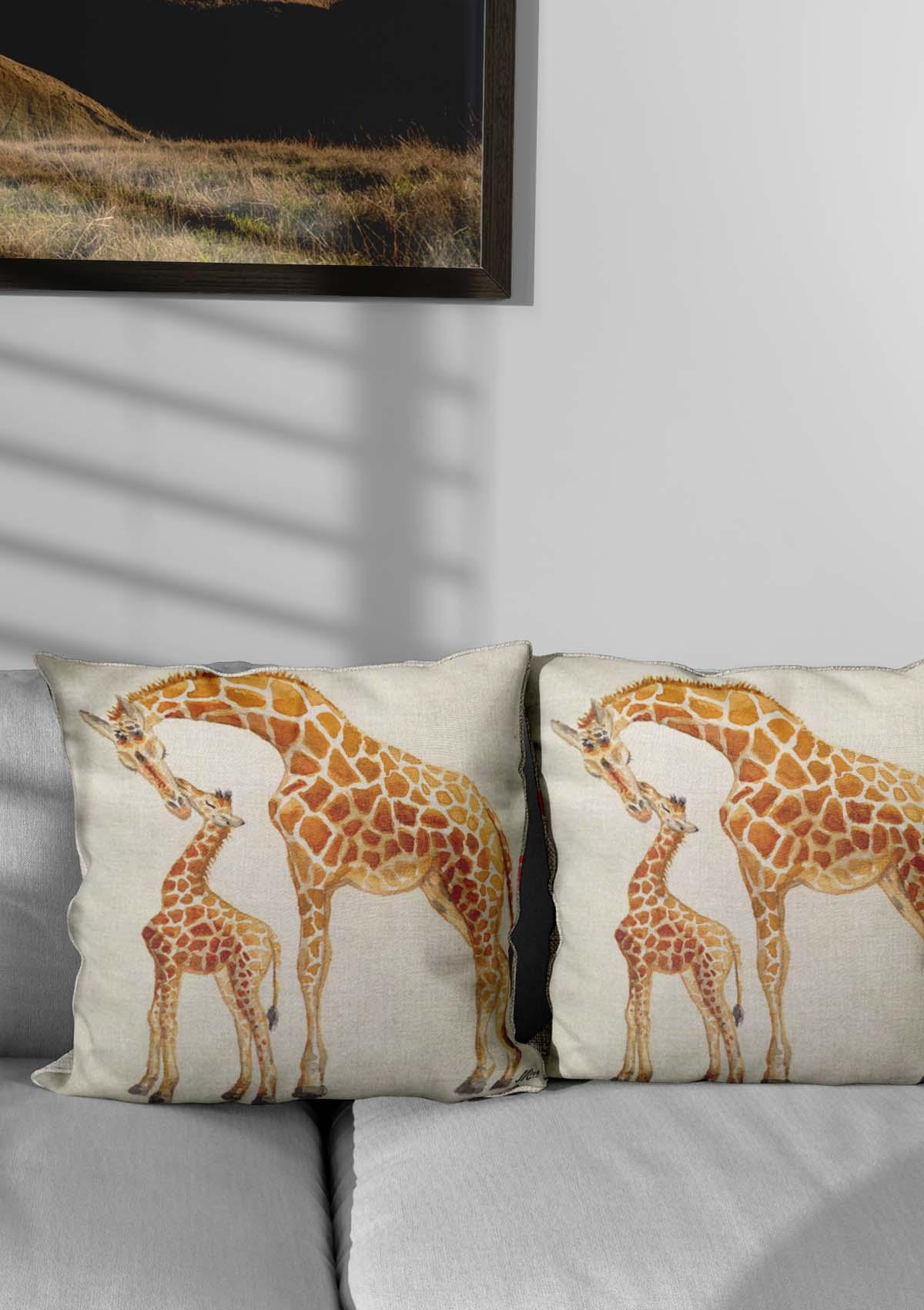 Giraffe Cushion Cover | CoverMyCushion 45x45 / No thanks - cover only