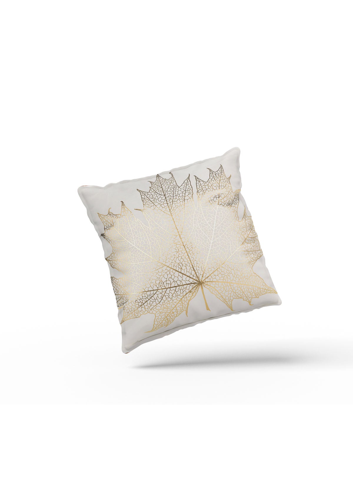 Glamorous gold foil cushion cover with textured fabric