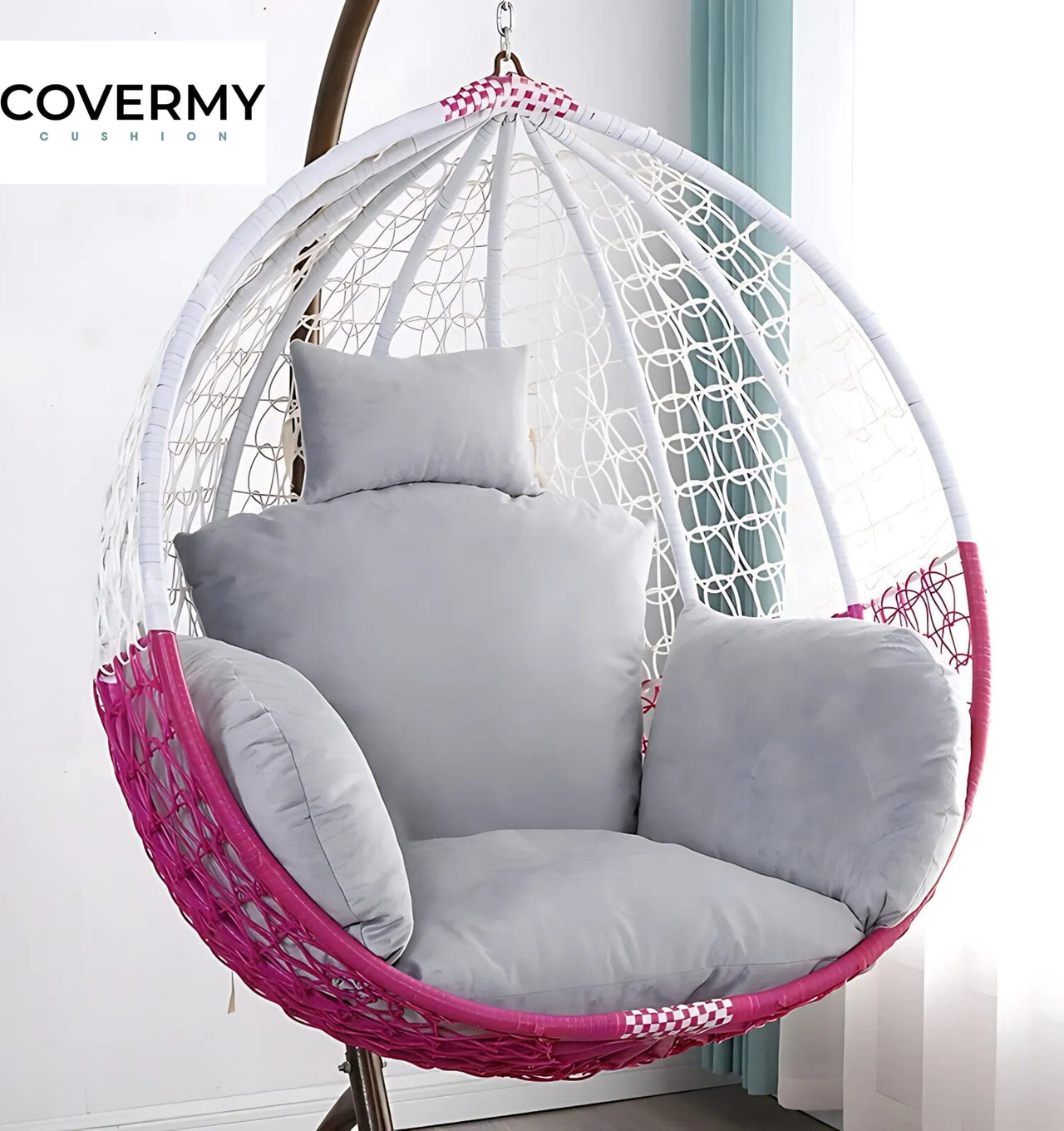 Grey Cushion Cover for Rocking Chair | CoverMyCushion